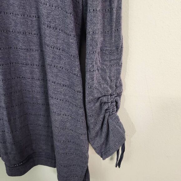 New Direction Navy T-Shirt Size Large Dark Blue Knit Top - Picture 3 of 8